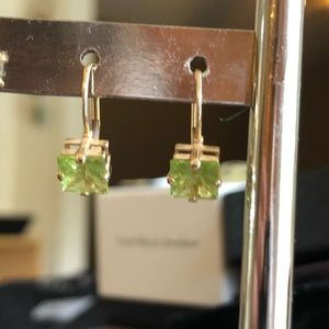 Genuine Peridot Earrings in 14kt gold